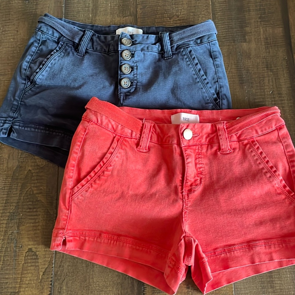 BKE Blue and Coral Shorts